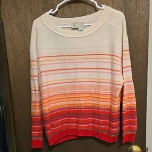Anthropologie Multicolor Striped Crew Neck Sweater